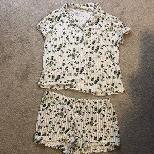 floral target short sleeved pajama set